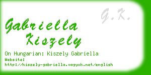 gabriella kiszely business card